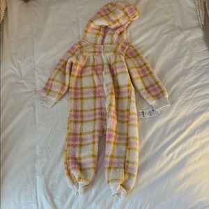 Carter's Pink and Yellow Plaid Baby Onesie